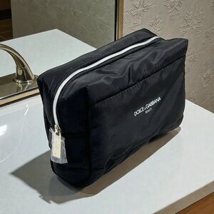 Dolce & Gabbana Beauty Black Puffer Pouch/toiletry bag with zipper-New in bag